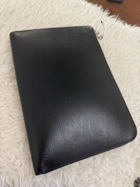 Louis Vuitton Black Epi Leather Laptop/Documents Case